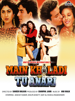 Main Khiladi Tu Anari (1994) Hindi Movie 400MB Free Download 480p