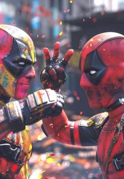 Deadpool and Wolverine’s Colorful Holi Celebration in India